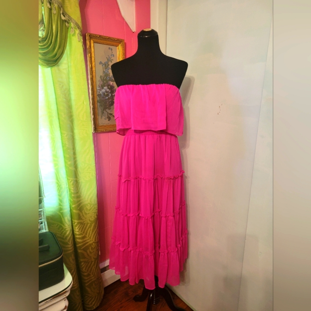 Hot pink Ruffle dress